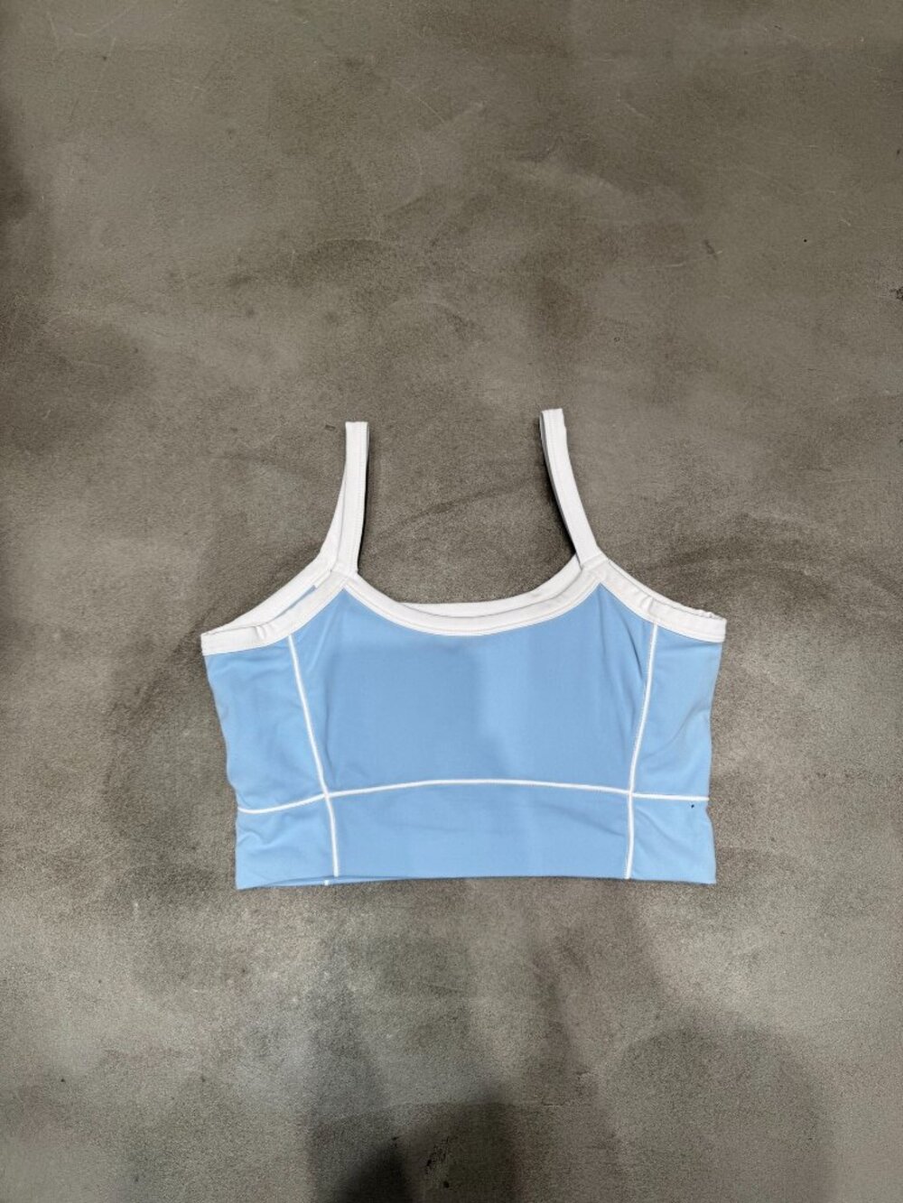 Alo Yoga Light Blue Contrast Stitch Matching Workout Set S - Picture 5 of 7